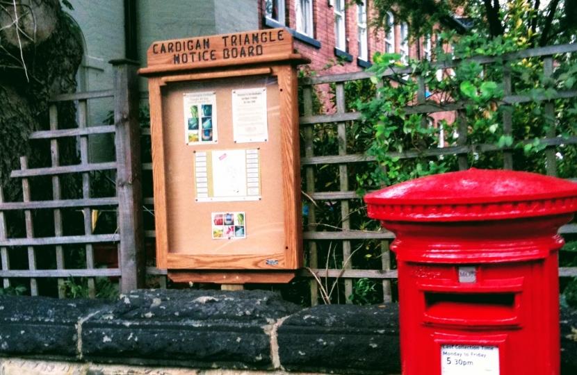 Cardigan Triangle Noticeboard Headingley